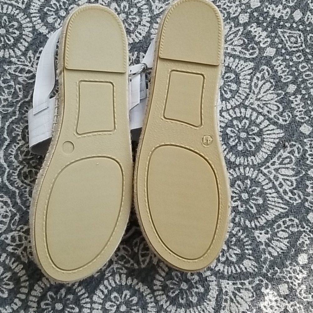 White Leather Espadrilles - Picture 3 of 4